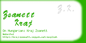 zsanett kraj business card